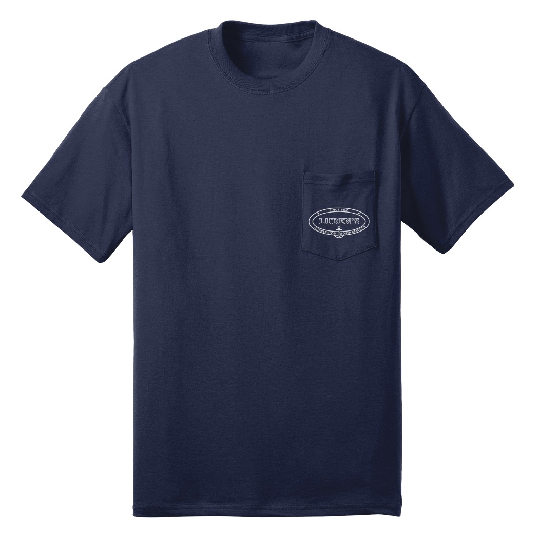 Luden's Classic Palmetto Pocket Tee - Navy