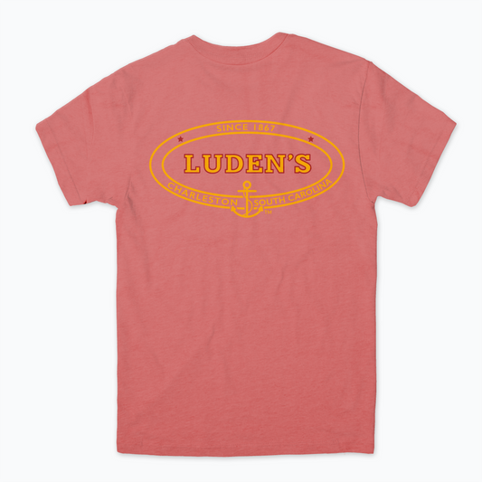 Luden's Pocket Tee - Light Red