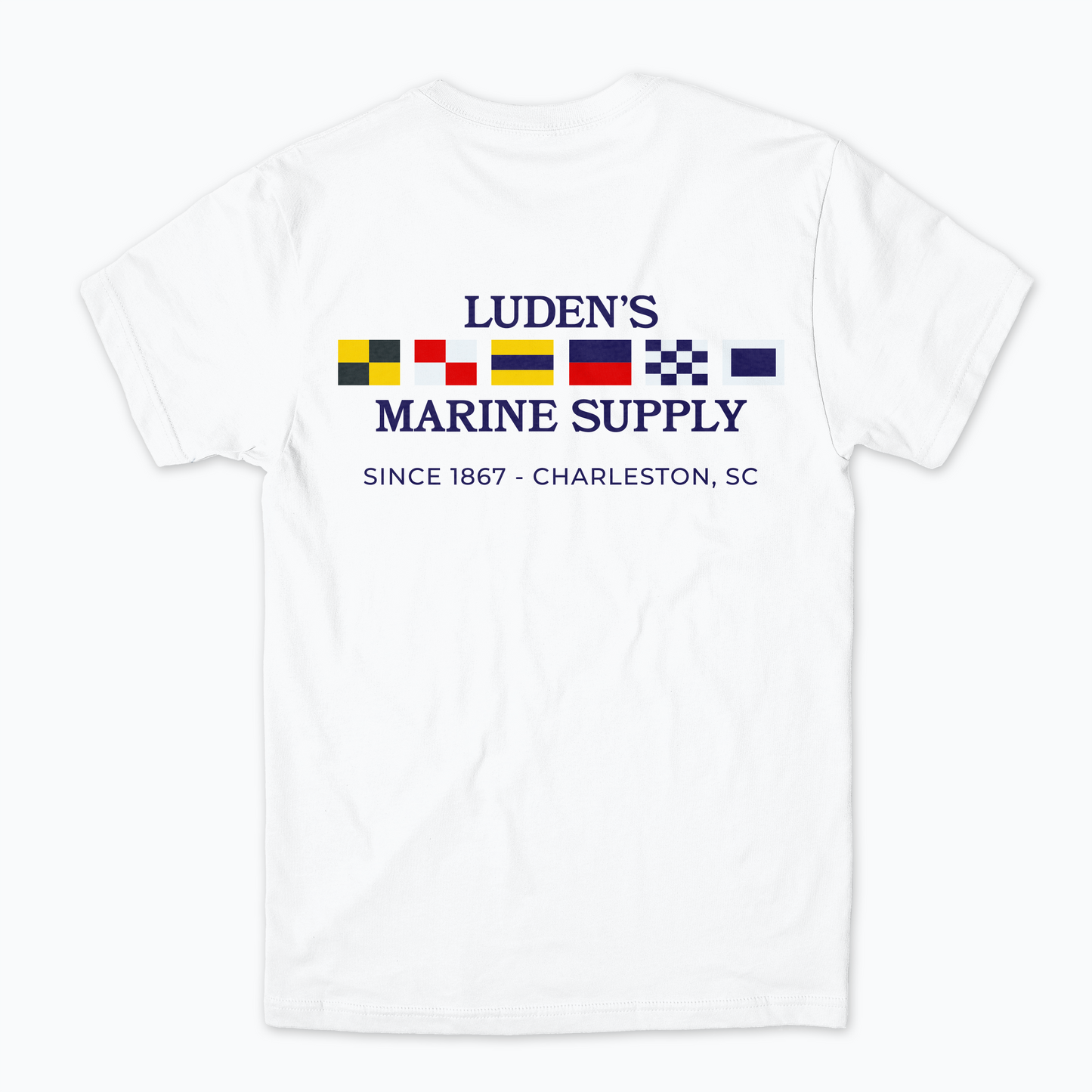 Luden's Nautical Flag Pocket Tee - White