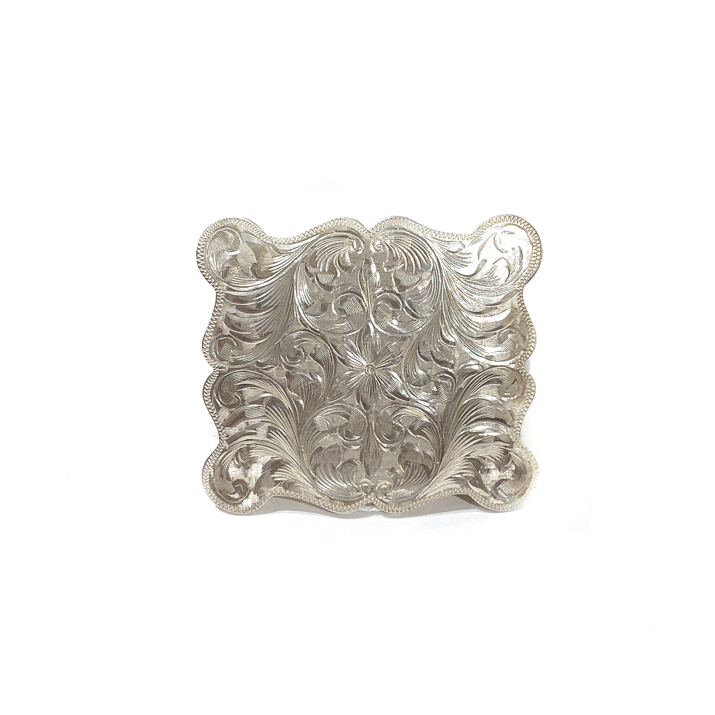 Vintage Handcarved Sterling Buckle