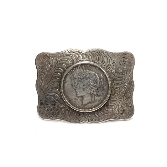 Good Luck Silver Dollar (1927) Coin Buckle