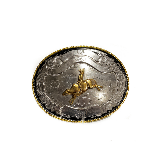 1963 "Bill" Bull Riding Trophy Buckle