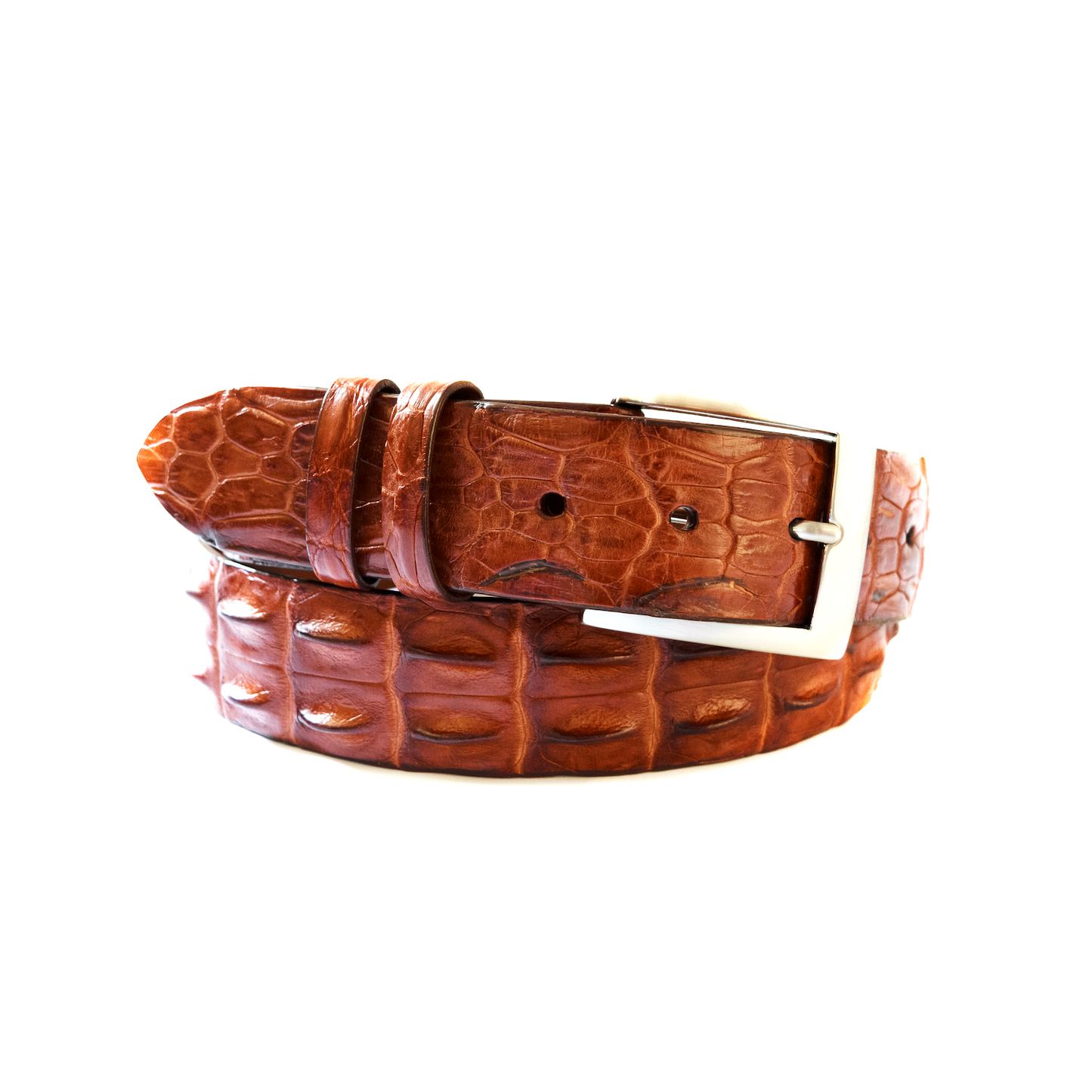 Grady Ervin & Co. Cognac Crocodile Belt