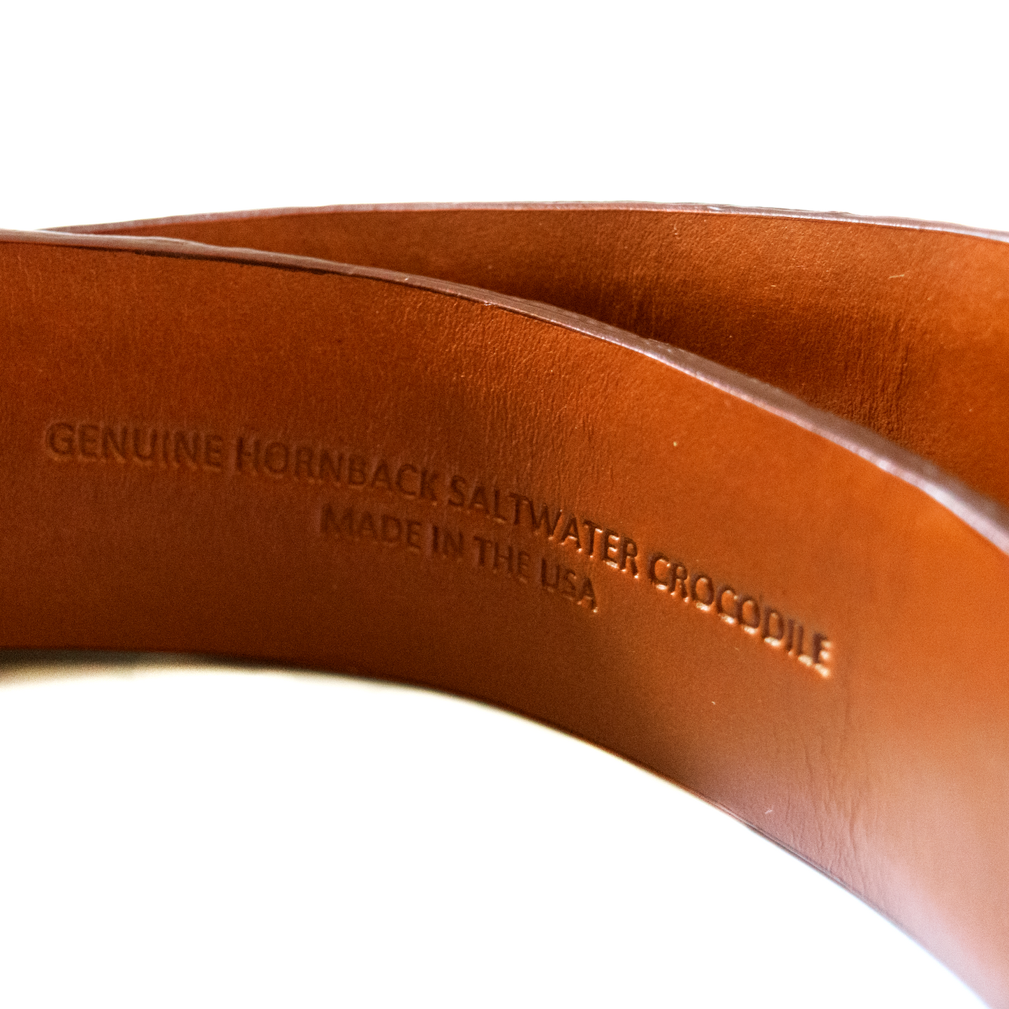 Grady Ervin & Co. Cognac Crocodile Belt