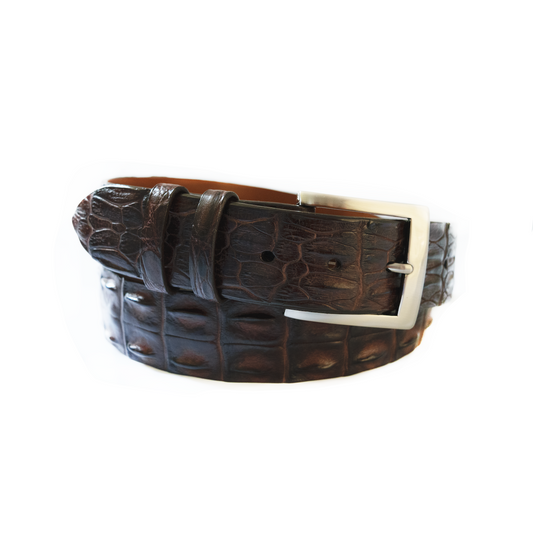 Grady Ervin & Co. Brown Crocodile Belt