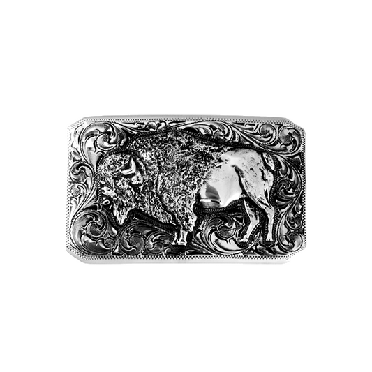 Large Sterling Silver Bison